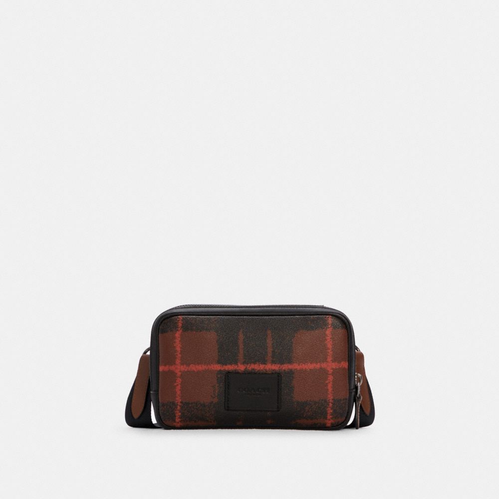 Carrier Phone Crossbody With Window Pane Plaid Print