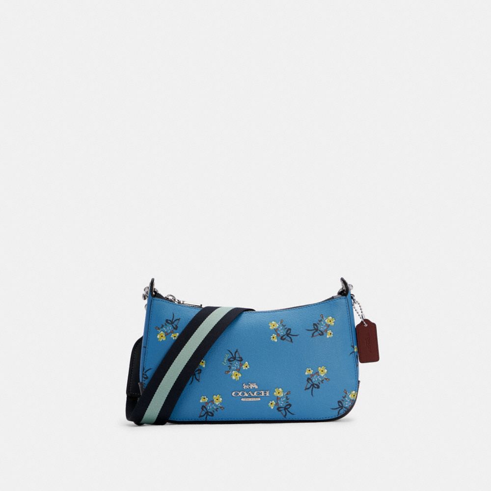 Blue coach best sale bag with flowers