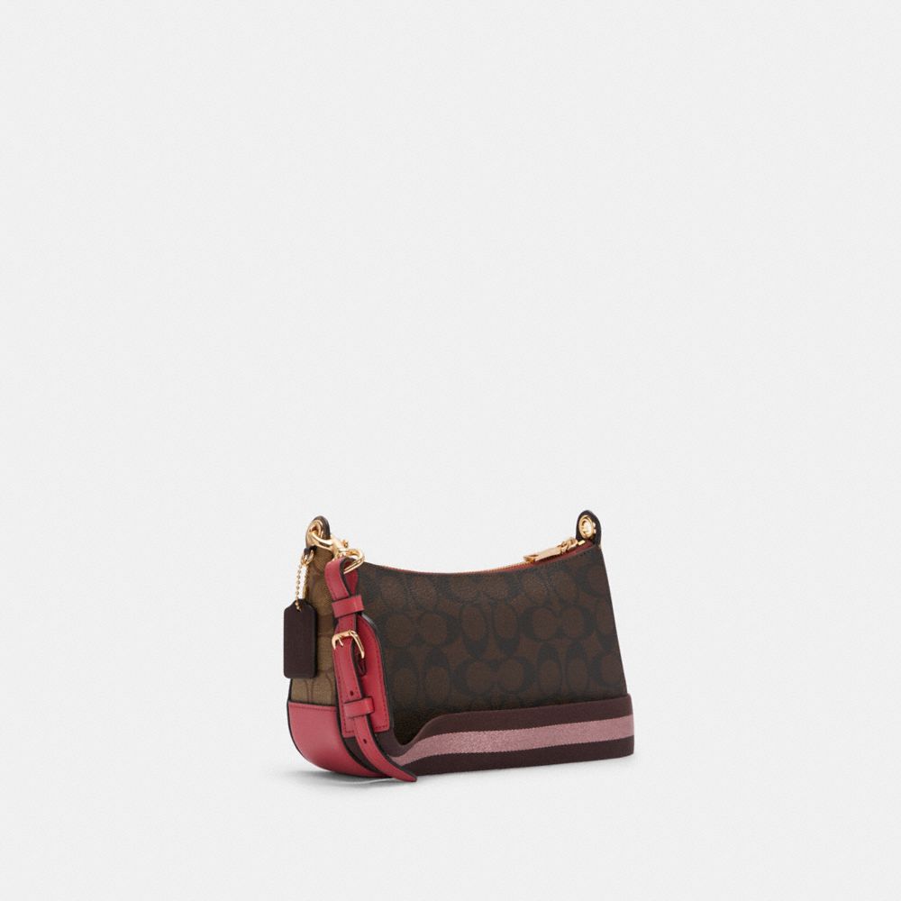 COACH®,Jes Bag In Blocked Signature Canvas,,Angle View