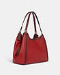 COACH®,KRISTY SHOULDER BAG IN COLORBLOCK,Smooth Leather,X-Large,Gold/Red Apple Multi,Angle View
