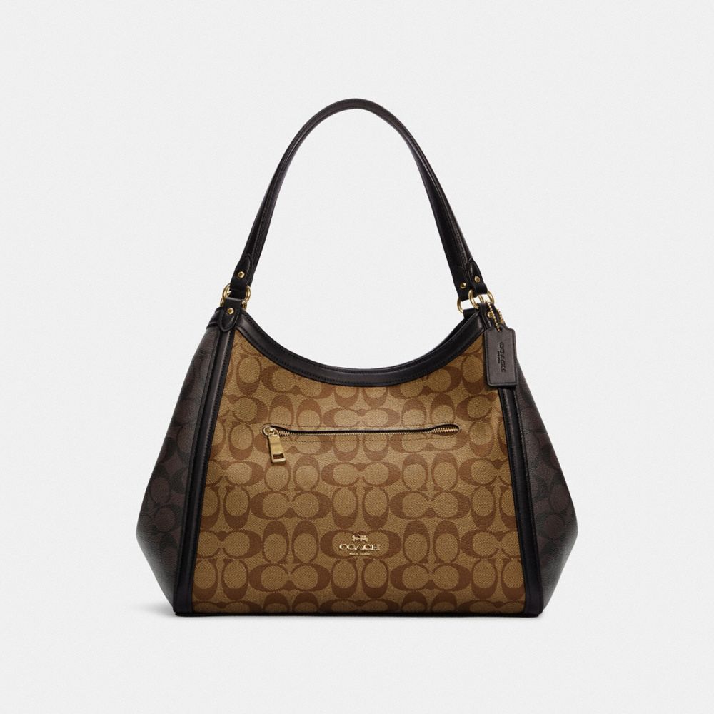 Coach Outlet Hanna Shoulder Bag in Signature Canvas - Brown