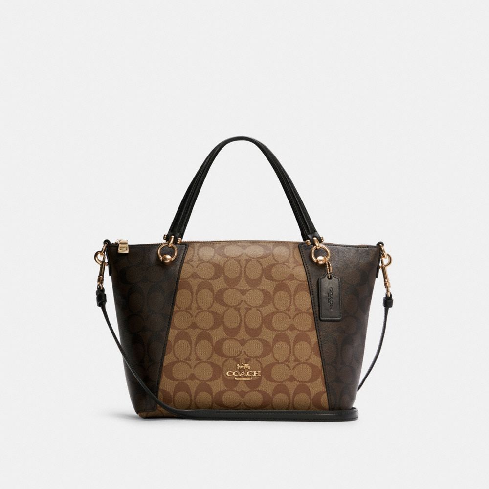 Coach Outlet Mini Rowan Satchel In Blocked Signature Canvas