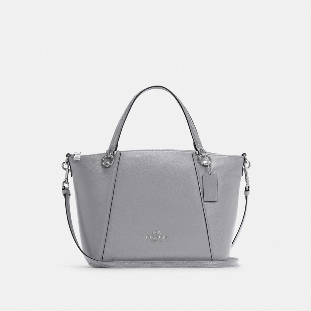 COACH®,SATCHEL KACEY,Cuir Lisse/Exotique,Argent/GRANIT,Front View