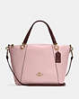 COACH®,KACEY SATCHEL BAG,Smooth Leather,Medium,Im/Powder Pink Wine Multi,Front View