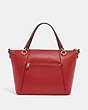 COACH®,KACEY SATCHEL BAG IN COLORBLOCK,Smooth Leather,Large,Gold/Red Apple Multi,Back View