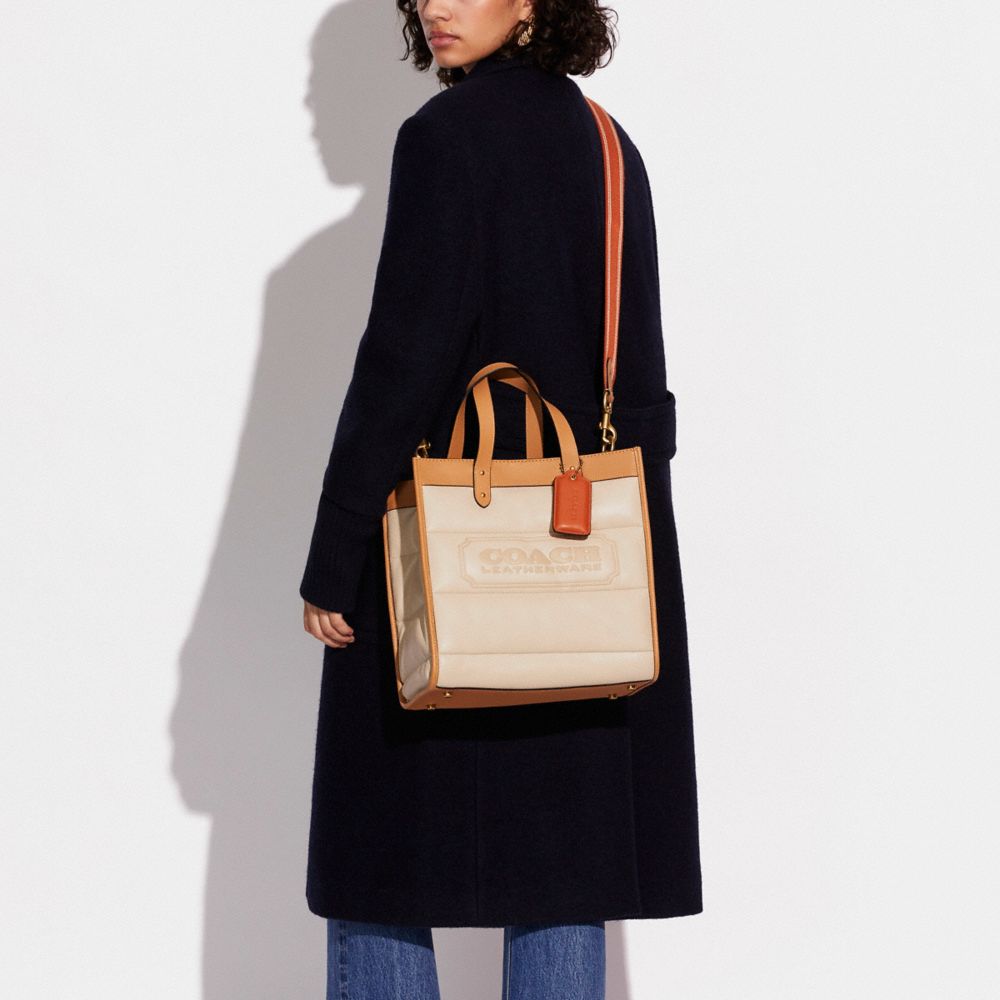 Restored Field Tote With Colorblock Quilting And Coach Badge