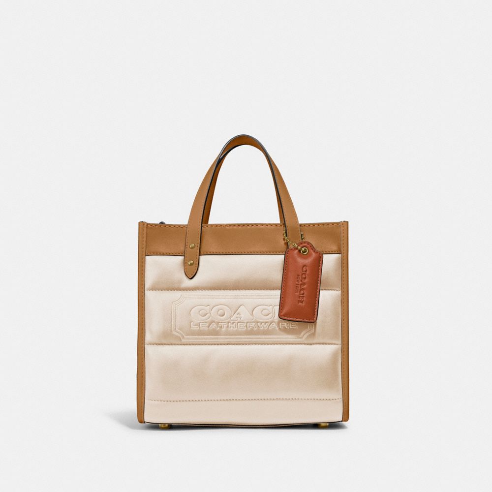 Coach Ladies Field Tote 22 With Colorblock Quilting And Coach