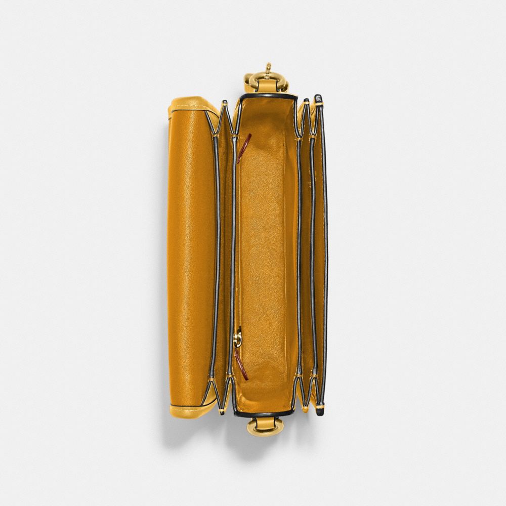 COACH®,Rogue Top Handle Bag In Colorblock,Satchel,Chain Detail,Logo,Metal,Embossed,Pen Holder,Day Party,,Inside View,Top View
