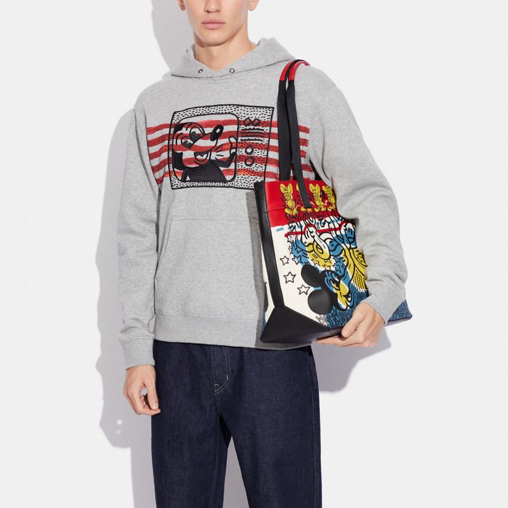 COACH®,Disney Mickey Mouse X Keith Haring Tote Bag 38,,Detail View