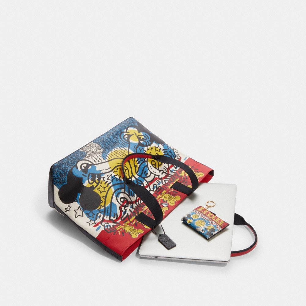 COACH®,Disney Mickey Mouse X Keith Haring Tote Bag 38,,Angle View