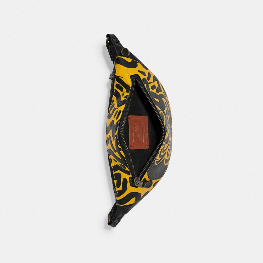 COACH®,Disney Mickey Mouse X Keith Haring Warren Belt Bag,,Inside View,Top View