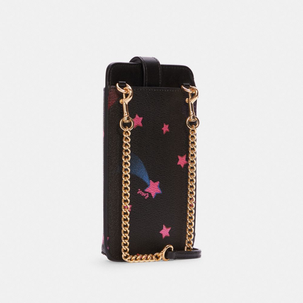 North/South Phone Crossbody With Disco Star Print