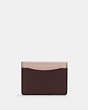 COACH®,TAMMIE CARD CASE IN COLORBLOCK,Leather,Mini,Silver/Cranberry Multi,Back View