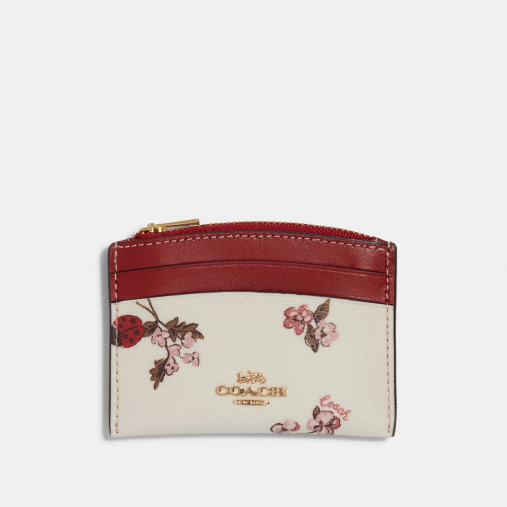 COACH NEW YORK Lady Bug Small Wallet Cherry blossom ladybug