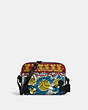 COACH®,DISNEY MICKEY MOUSE X KEITH HARING MINI CAMERA BAG,Leather,Mini,Gold/Chalk Black Multi,Front View