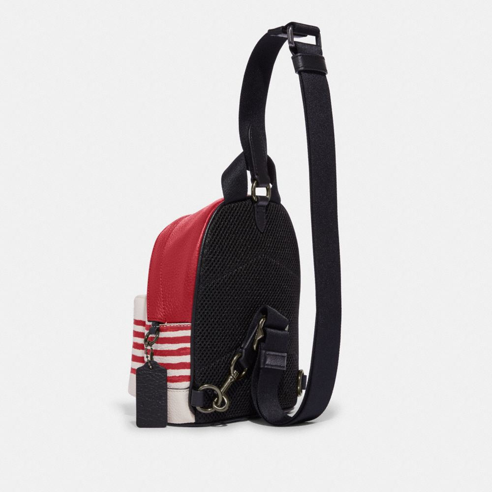 COACH®,Disney Mickey Mouse X Keith Haring Small West Backpack Crossbody,,Angle View