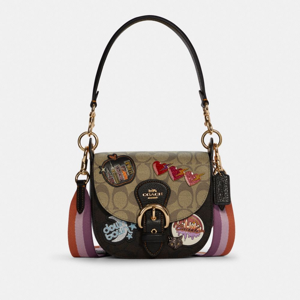 Coach Pennie Shoulder Bag 25 In Signature Canvas, colorblock. 