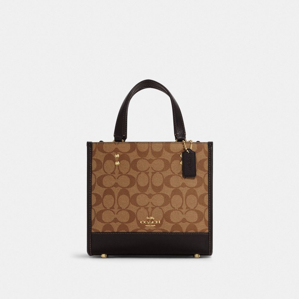 Dempsey Tote 22 In Colorblock Signature Canvas With Disco Patches