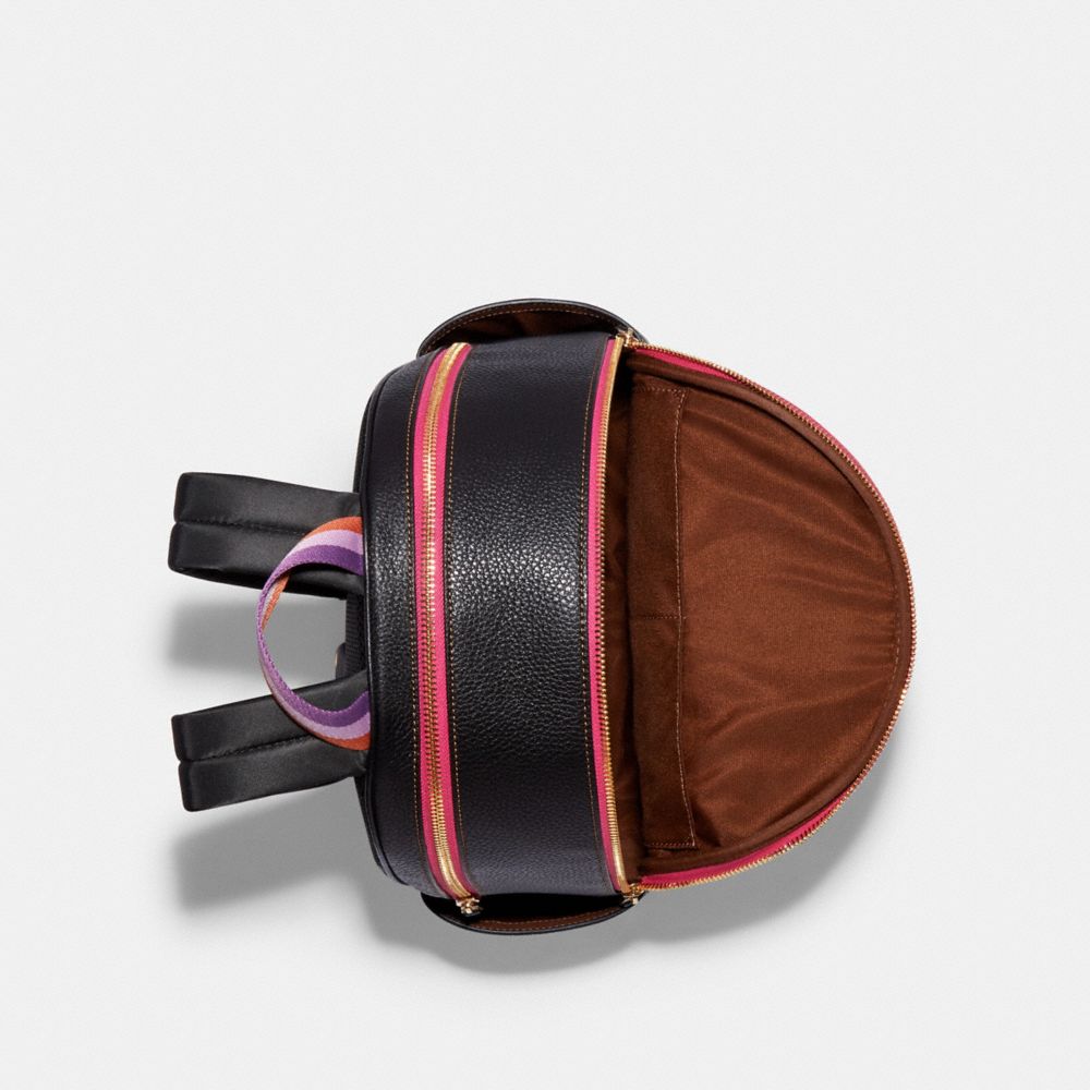 Court Backpack In Blocked Signature Canvas With Souvenir Patches