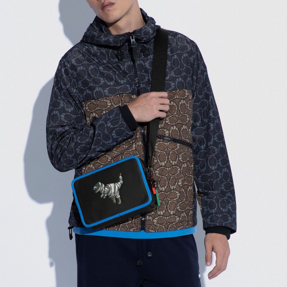 Coach X Michael B. Jordan Charter Crossbody Bag 24 In Colorblock With Mummified Rexy