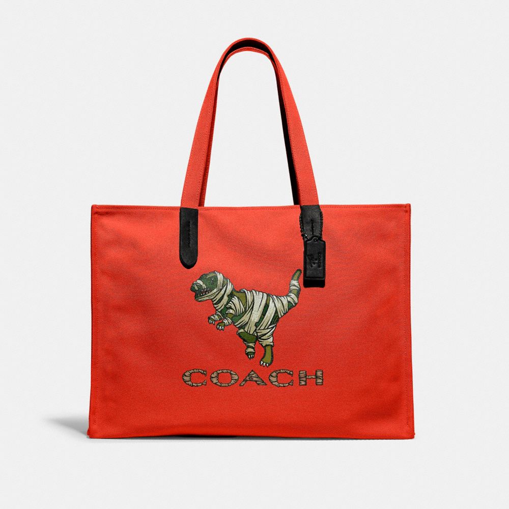 COACH Outlet Coach X Michael B. Jordan Canvas Tote 42 With Mummified Rexy