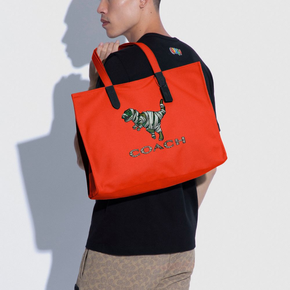 Cabas 42 entièrement recyclé Coach X Michael B. Jordan avec Rexy momifié