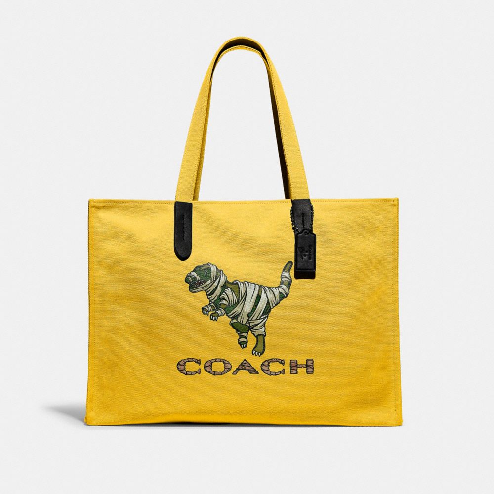 Coach X Michael B. Jordan Tote 42 Aus 100 Prozent Recycelten Materialien Mit Mumifiziertem Rexy image number 0