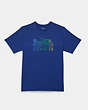 COACH®,HORSE AND CARRIAGE T-SHIRT,n/a,Sodalite Blue,Front View