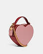 COACH®,HEART CROSSBODY IN COLORBLOCK,Leather,Small,Gold/True Pink Multi,Angle View