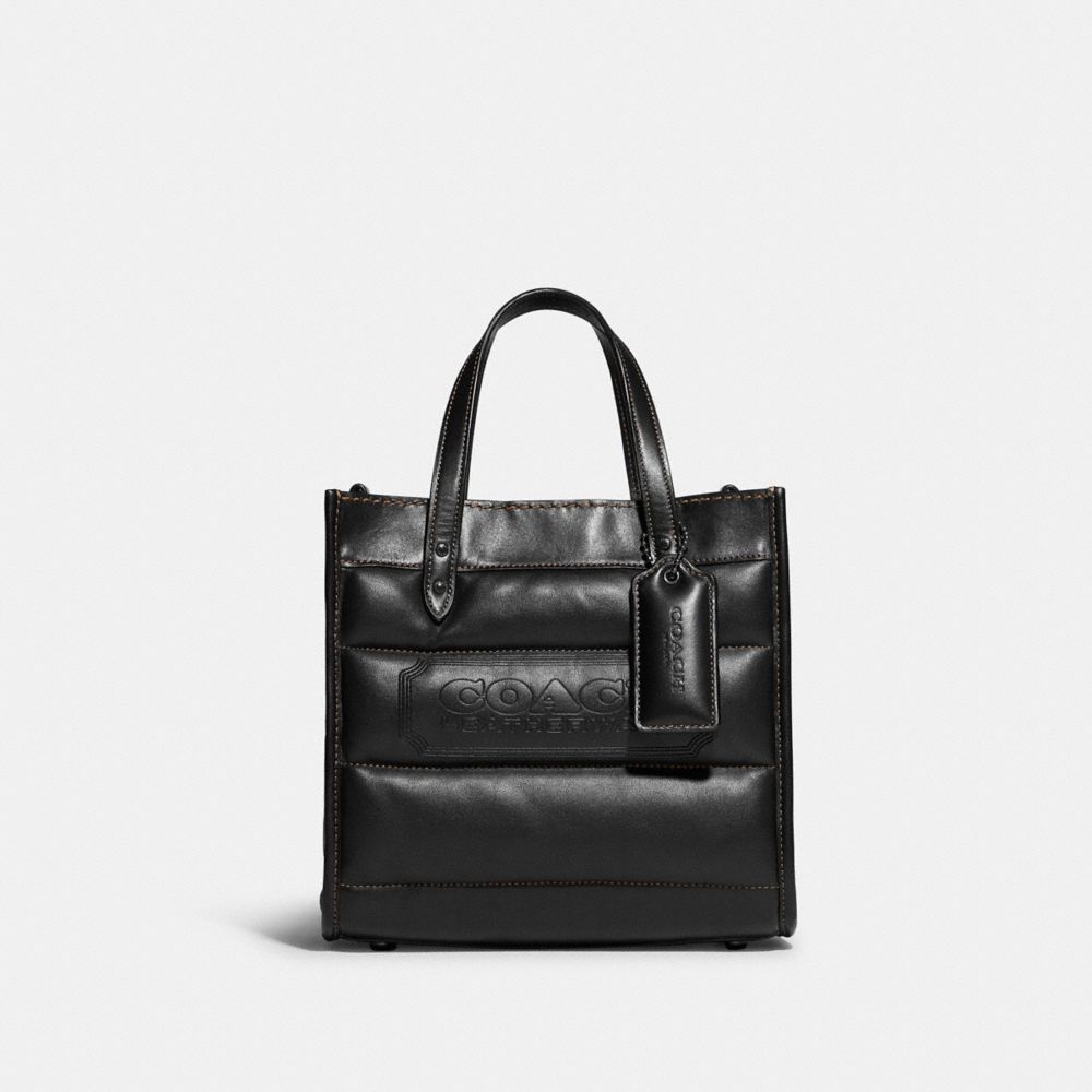 Coach Black Signature Leather Tote Bag