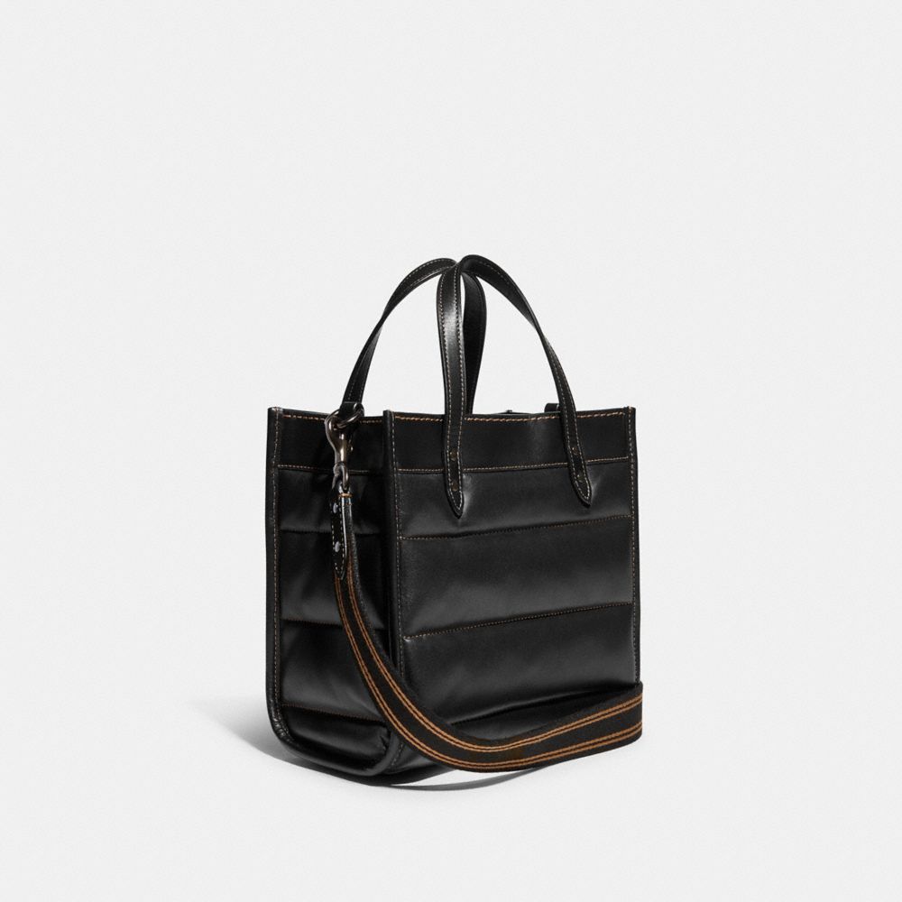 COACH®,Field Tote 22 With Quilting And Coach Badge,,Angle View