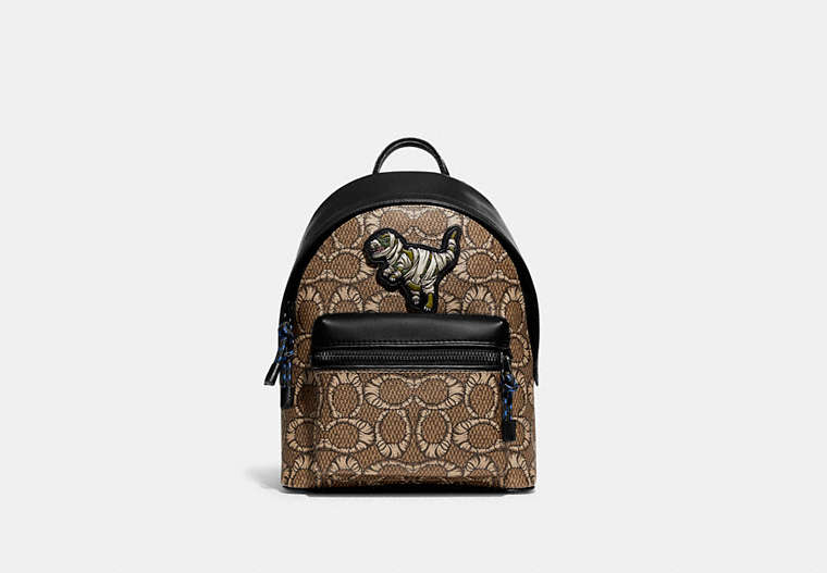 Coach X Michael B. Jordan Charter Backpack 24 In Mummified Signature Canvas With Rexy