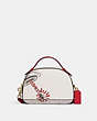 COACH®,DISNEY MICKEY MOUSE X KEITH HARING SERENA SATCHEL,Leather,Small,Gold/Chalk Multi,Front View