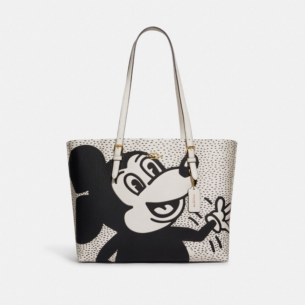 クロスグレインレザーCOACH × Disney × Keith Haring レザー　トートバッグ