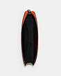 COACH®,ORGANIZATIONAL CASE,Leather,Mini,Gunmetal/Bright Orange,Inside View,Top View