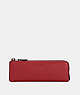 COACH®,ORGANIZATIONAL CASE,Leather,Mini,Gunmetal/1941 Red,Front View