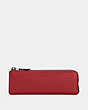 COACH®,ORGANIZATIONAL CASE,Leather,Mini,Gunmetal/1941 Red,Front View
