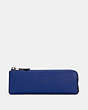 COACH®,ORGANIZATIONAL CASE,Leather,Mini,Gunmetal/Sport Blue,Front View