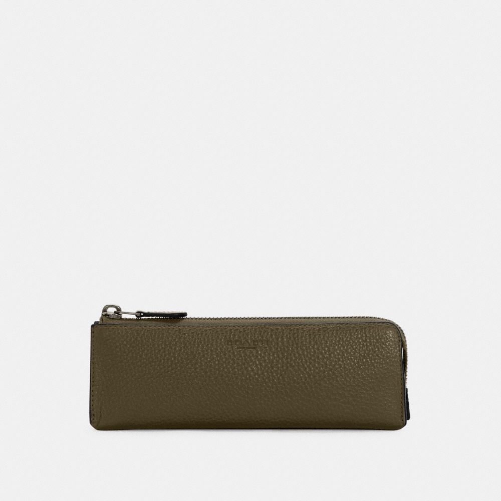 COACH®,ÉTUI ORGANISATIONNEL,Bronze industriel/Vert utilité,Front View