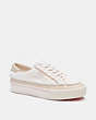 COACH®,CITYSOLE PLATFORM SNEAKER,Shearling/Leather,NATURAL/CHALK,Front View