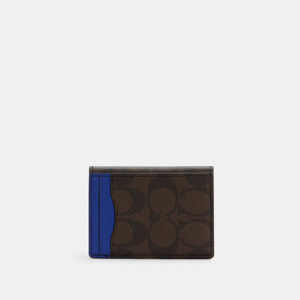 COACH® Outlet  Magnetic Card Case In Signature Canvas