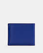 COACH®,3-IN-1 WALLET IN COLORBLOCK SIGNATURE CANVAS WITH COACH PATCH,Gunmetal/Sport Blue Multi,Back View