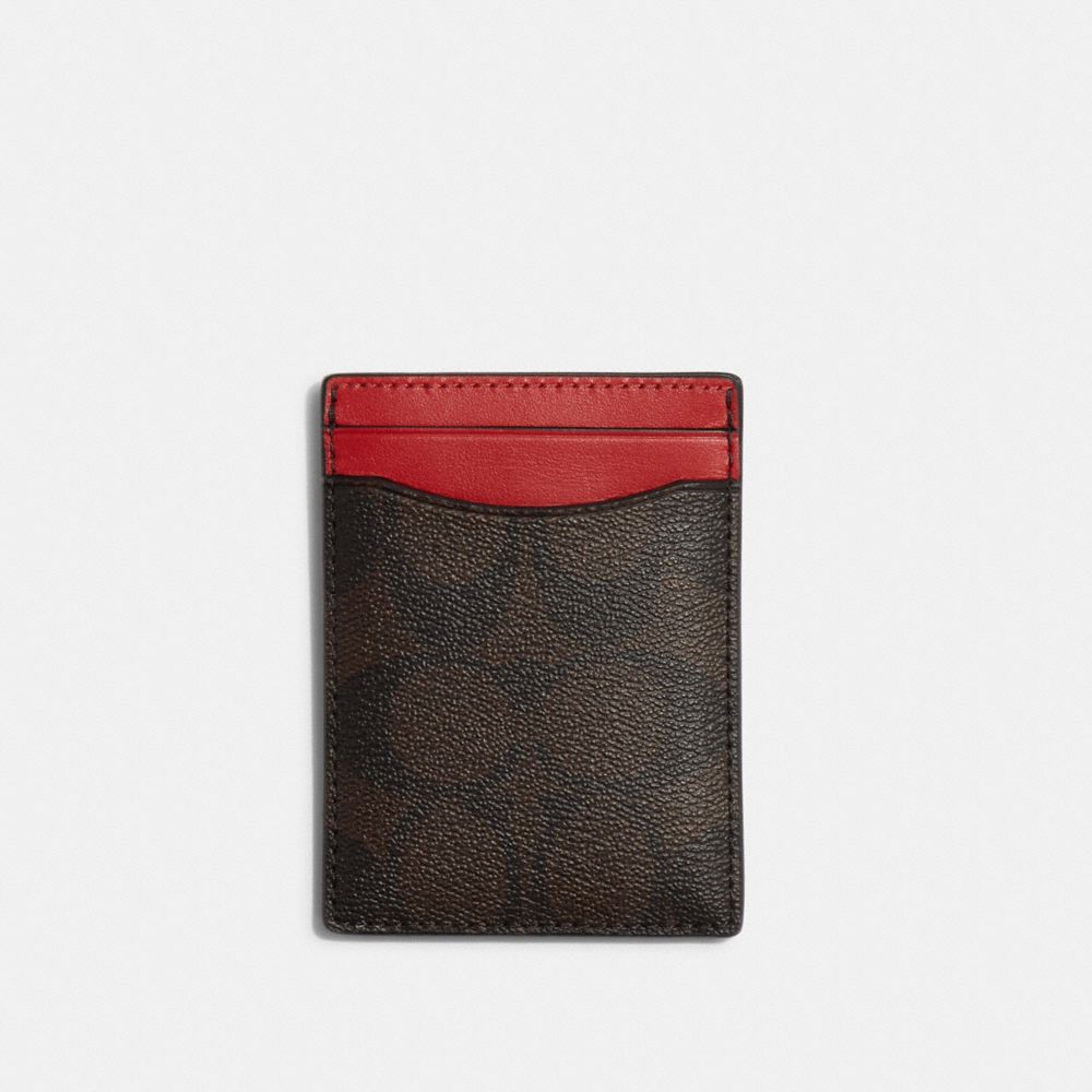Boxed 3 In 1 Card Case Gift Set In Colorblock Signature Canvas