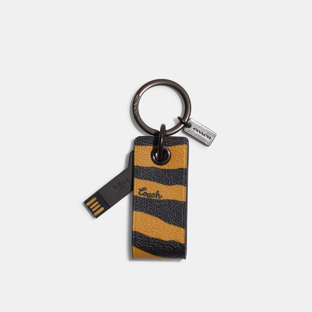 Coach, Accessories, Coach Signature Canvas Print Loop Key Fob Keychain