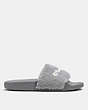 COACH®,ULI SPORT SLIDE,mixedmaterial,GREY,Angle View