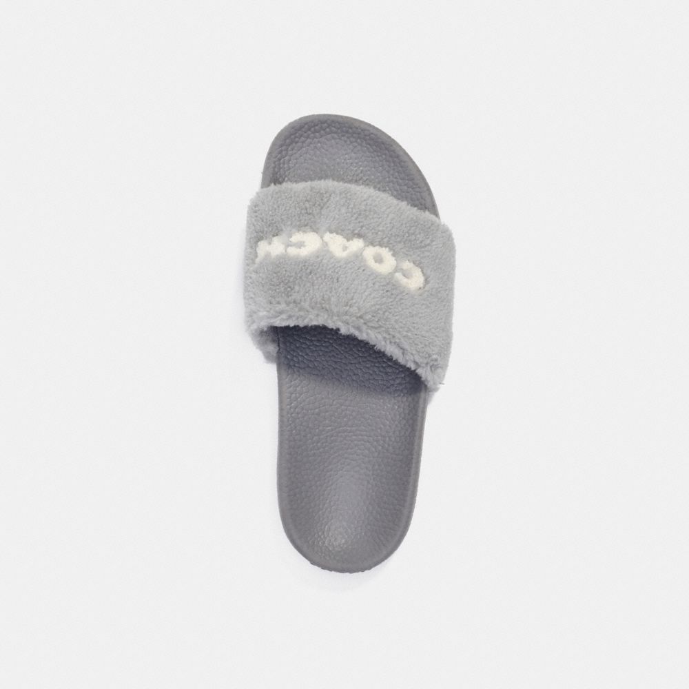 Coach best sale fuzzy slides