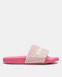 COACH®,ULI SPORT SLIDE,mixedmaterial,PINK,Angle View