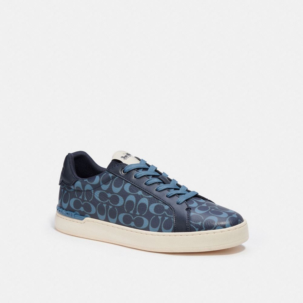 COACH®,CLIP LOW TOP SNEAKER,Midnight Navy,Front View