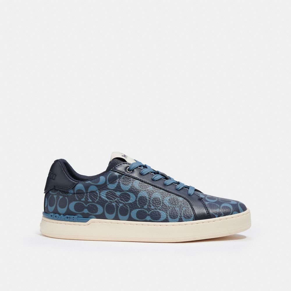 COACH®,CLIP LOW TOP SNEAKER,Midnight Navy,Angle View