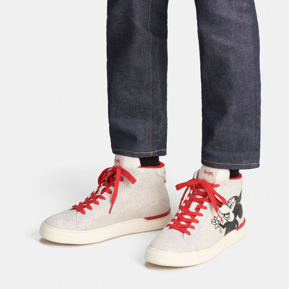 COACH® | Disney Mickey Mouse X Keith Haring Clip High Top Sneaker